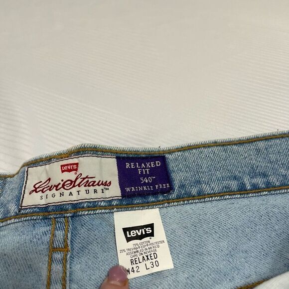 NWT Levi Strauss VTG Relaxed Fit Wrinkle Free 540 Denim Jeans Size 42 X 30 New - Picture 7 of 11